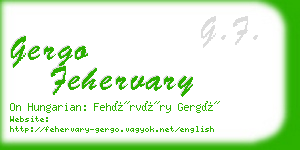 gergo fehervary business card